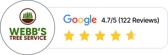 Webb's Tree Service Google Review: 4.7/5